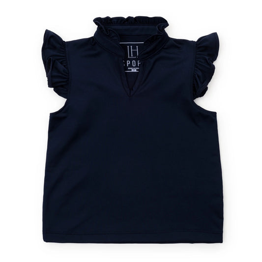 Ellie Girls Sleeveless Performance Top - Navy