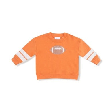 French Terry Football Varsity Top - Orange