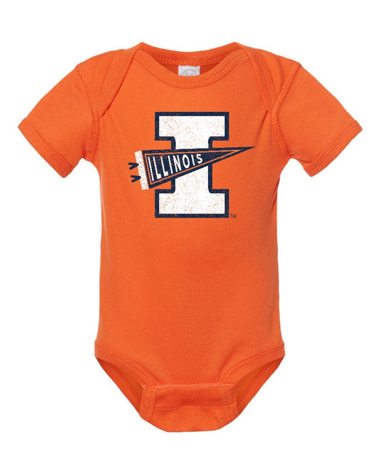Illinois Pennant Onesie