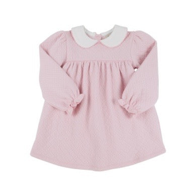 Long Sleeve Maerin Fitz Frock - Palm Beach Pink/Worth Ave White