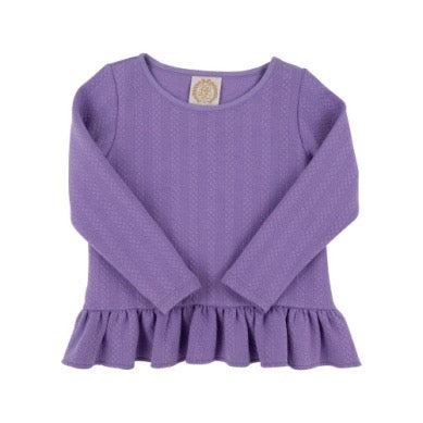 Long Sleeve Love You Back Top - Palisades Purple