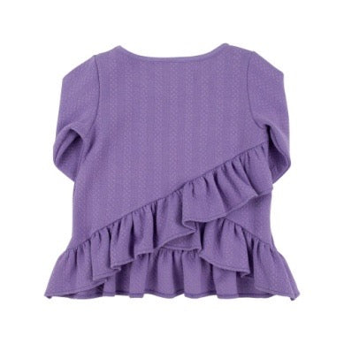 Long Sleeve Love You Back Top - Palisades Purple