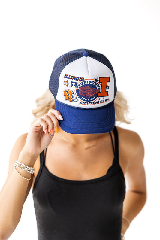 Women's Illini Layer Patch Foam Trucker Hat