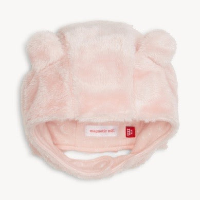 Pink Blossom Minky Bear Hat
