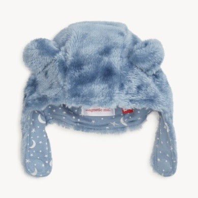 Blue Blossom Minky Bear Hat