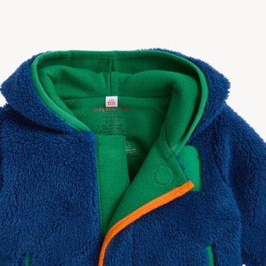 Hudson Bay Sherpa Boy Jacket W/ Stripe Rib
