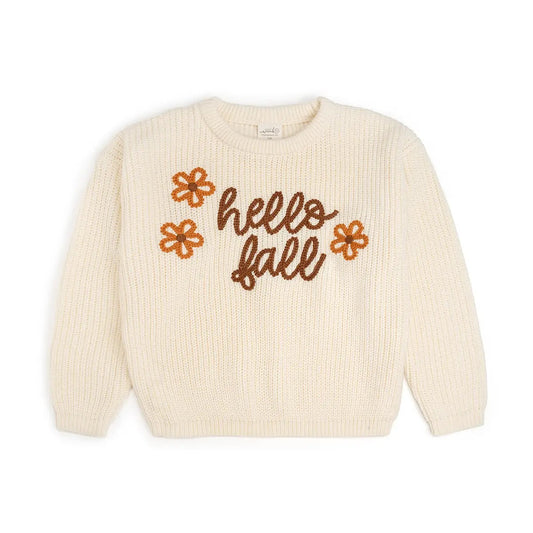Hello Fall Knit Sweater - Girls
