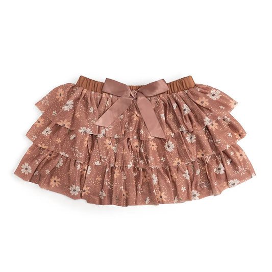 Ditsy Fall Floral Tiered Tutu Skirt