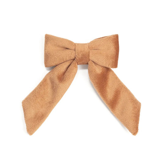 Spiced Velvet Bow on Clip