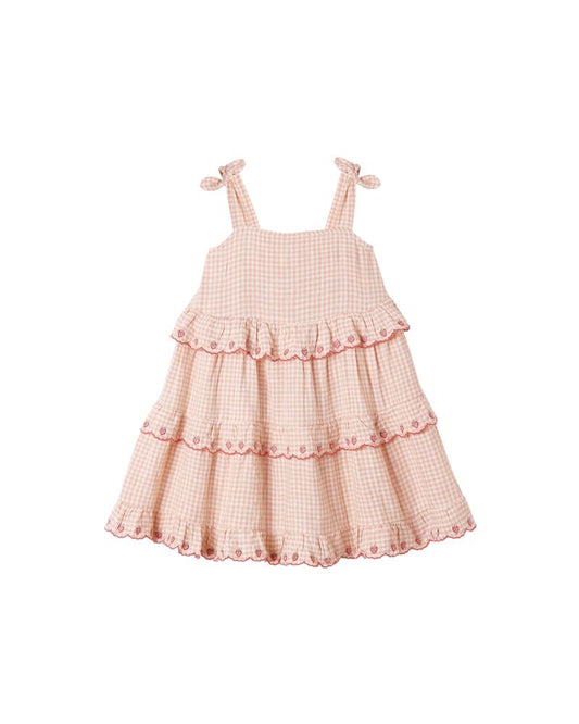 Ruffled Swing Dess - Petal Gingham