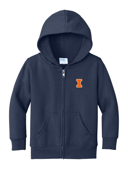Full Zip Illinois Hooded Sweatshirt