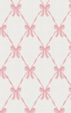 2 Way Ruffle Zipper Footie - Ribbon Bow Trellis