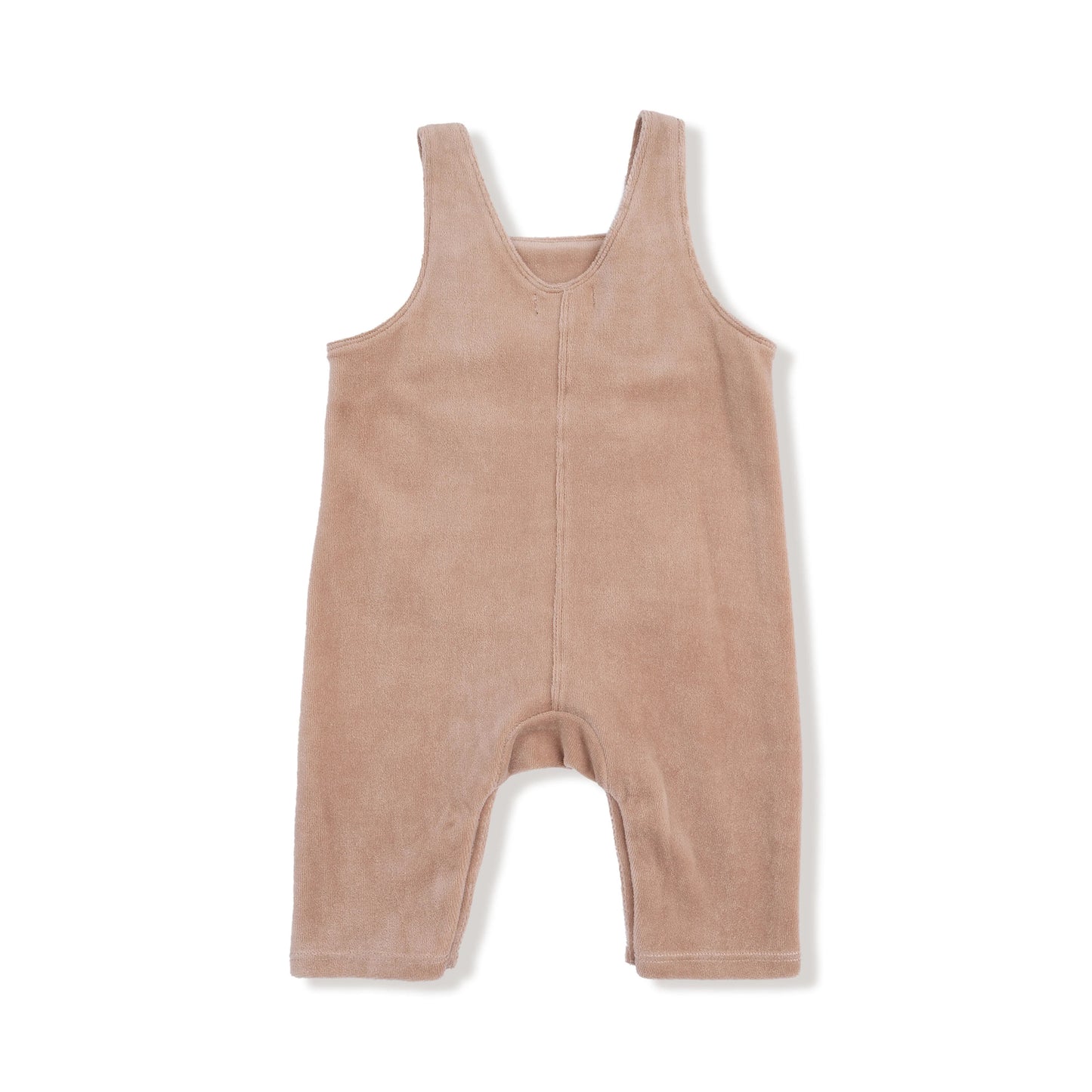 Velour Overalls with Bear Kanga Pocket