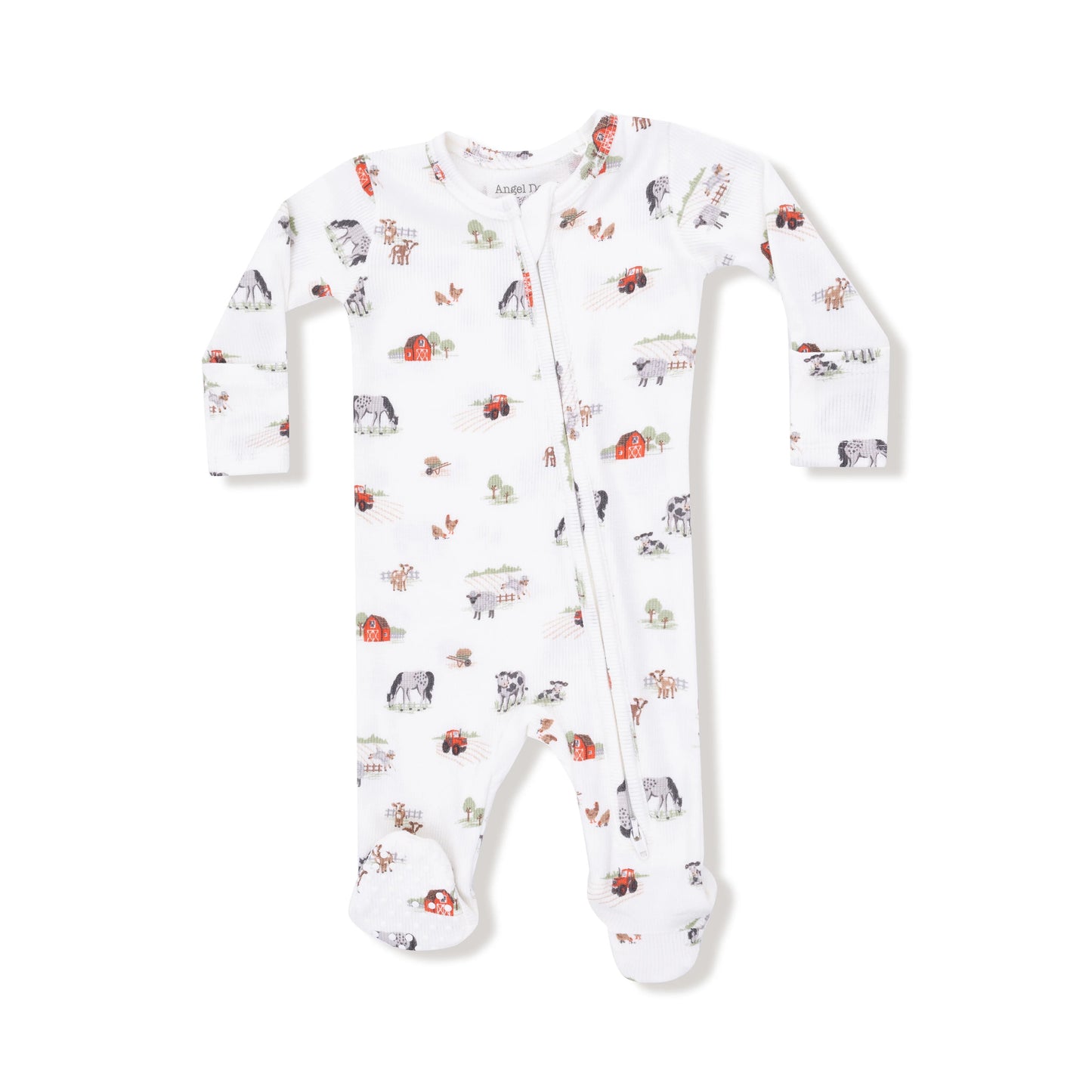 2 Way Zipper Romper - Little Farm