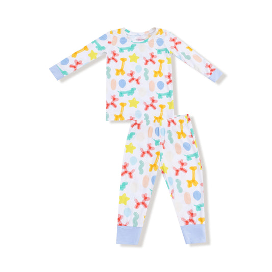 Long Sleeve Loungewear Set - Blue Balloon Animals