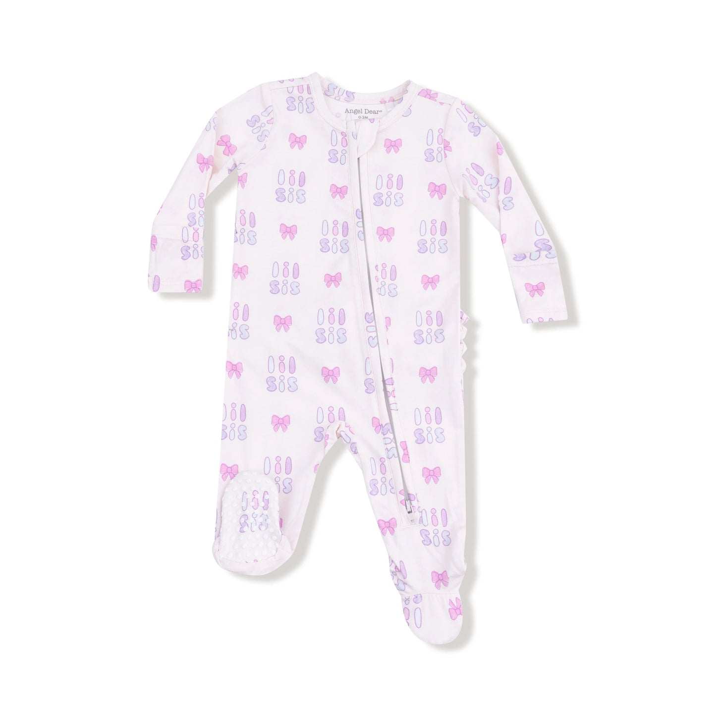 2 Way Zipper Ruffle Back Footie - Lil Sis