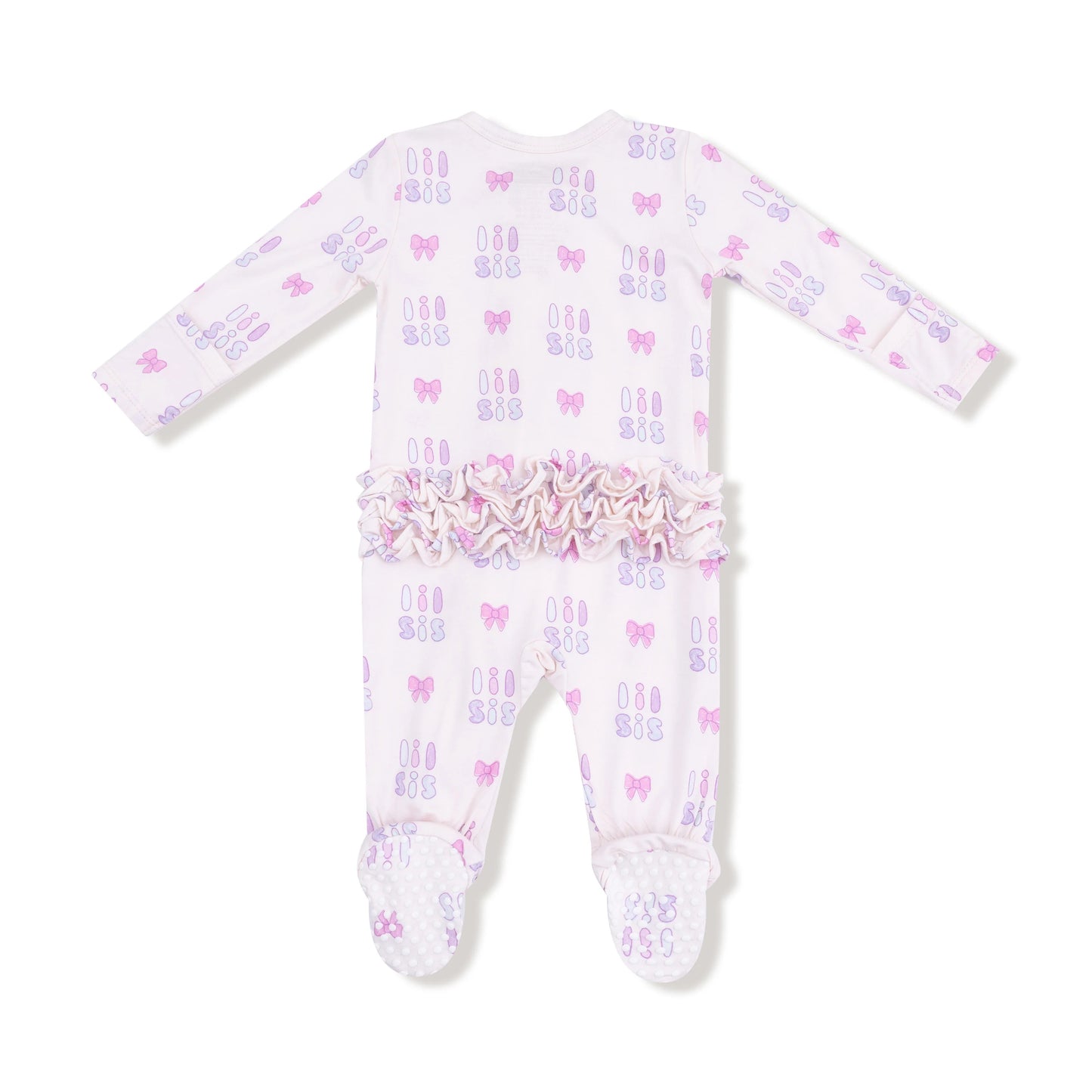 2 Way Zipper Ruffle Back Footie - Lil Sis
