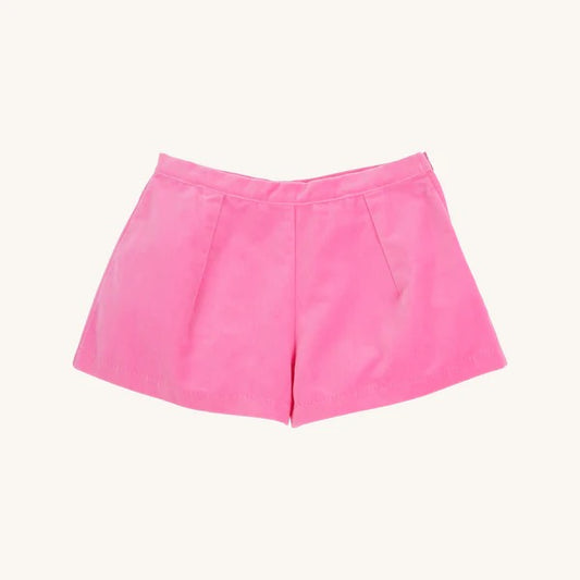 Sally Mae Shorts - Hamptons Hot Pink Velveteen