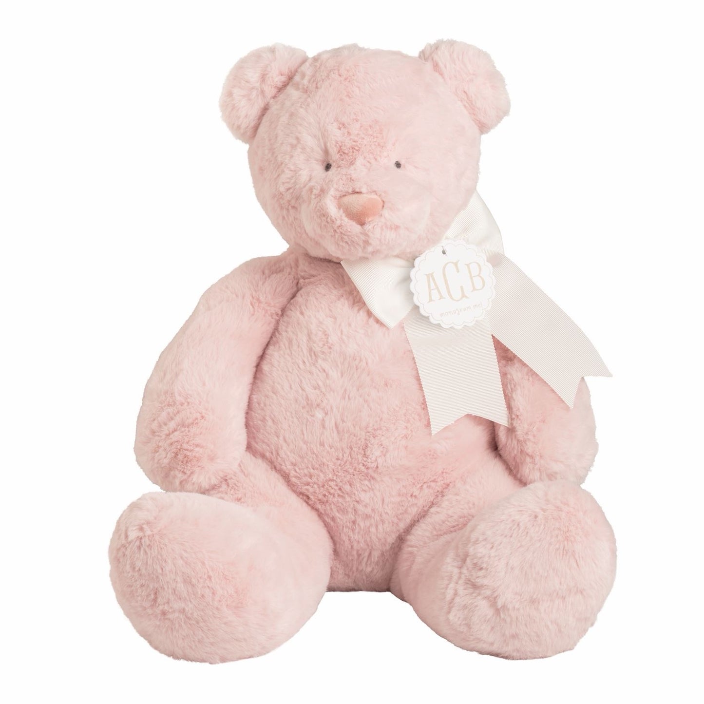 Pink Monogram Me Bear Plush Pal