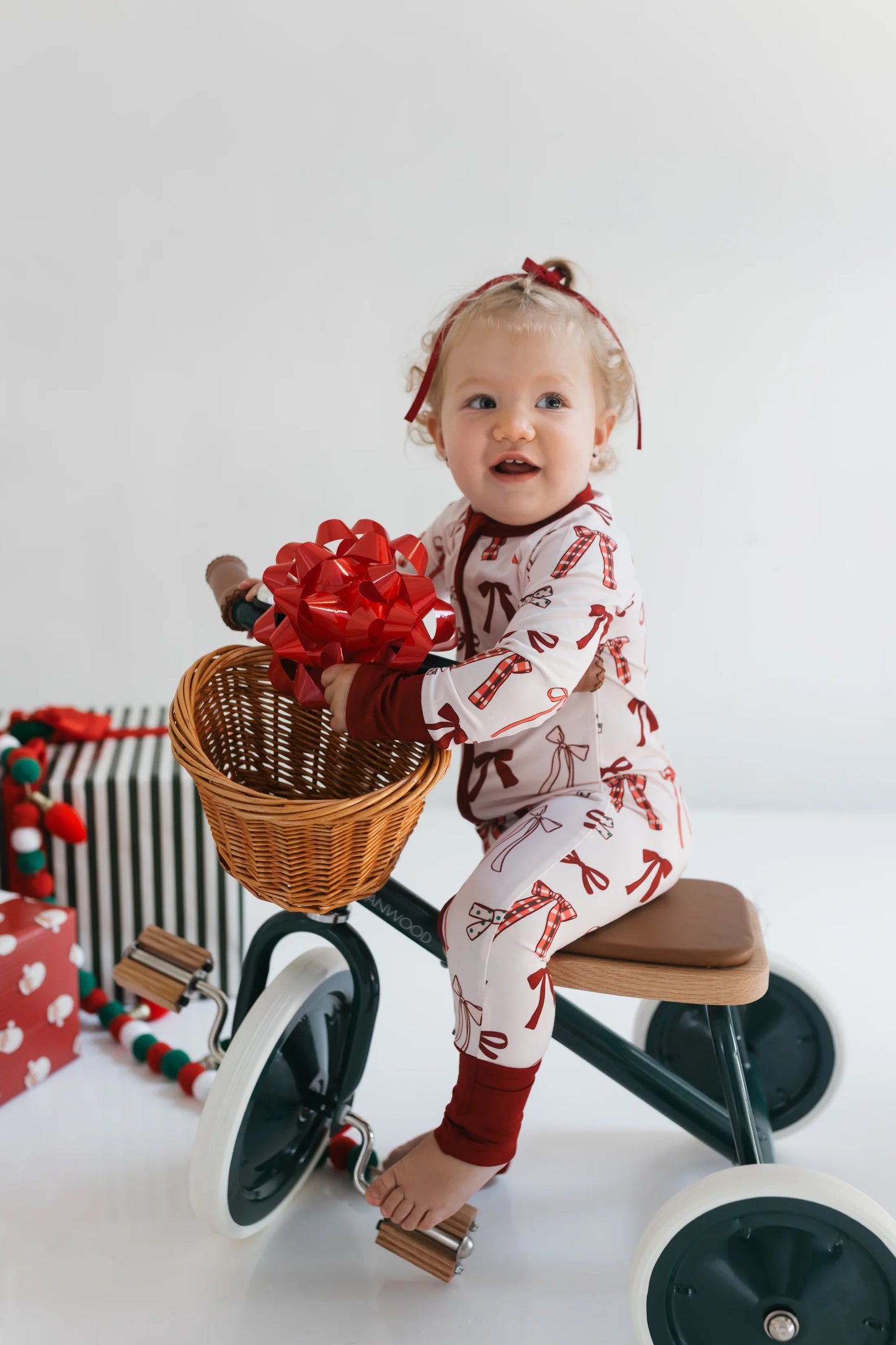 Merry Little Bow's Zipper Romper