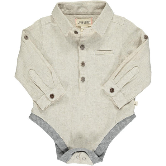 Jasper Woven Onesie - tan