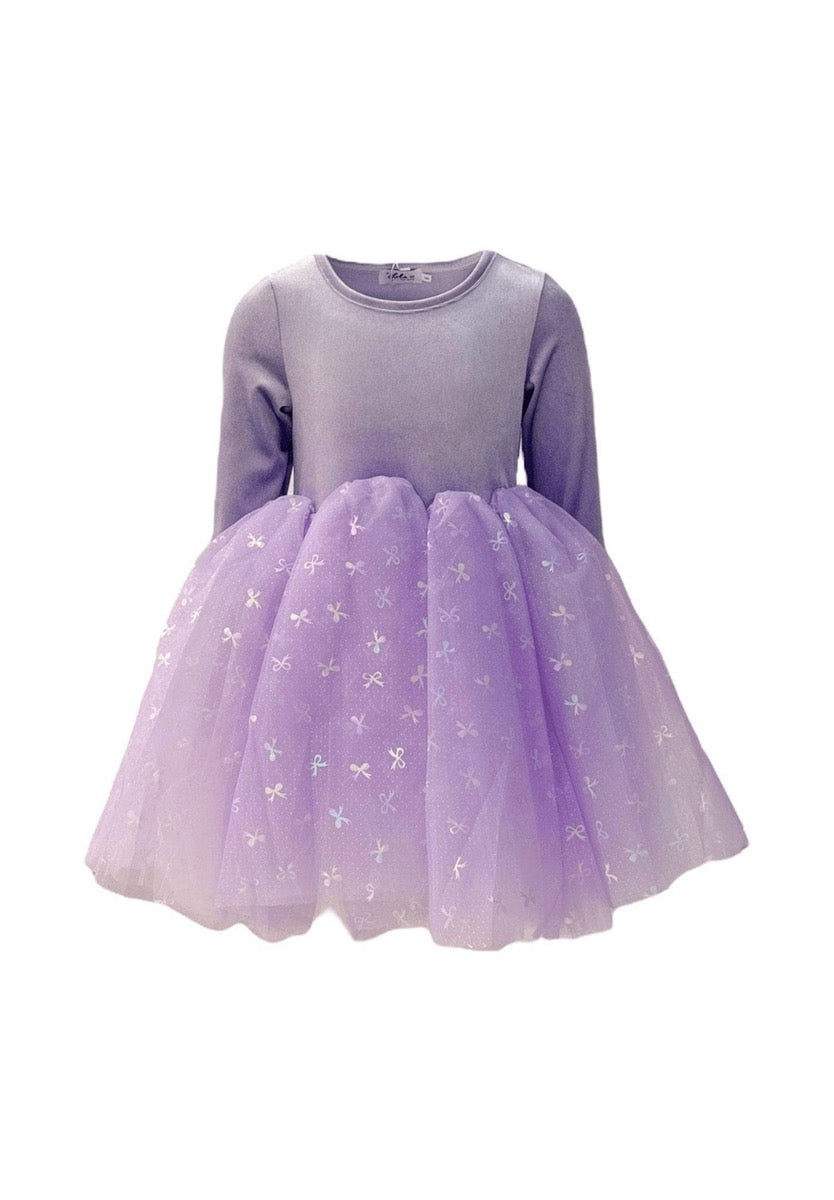 Lavender Ballerina Bow Dress
