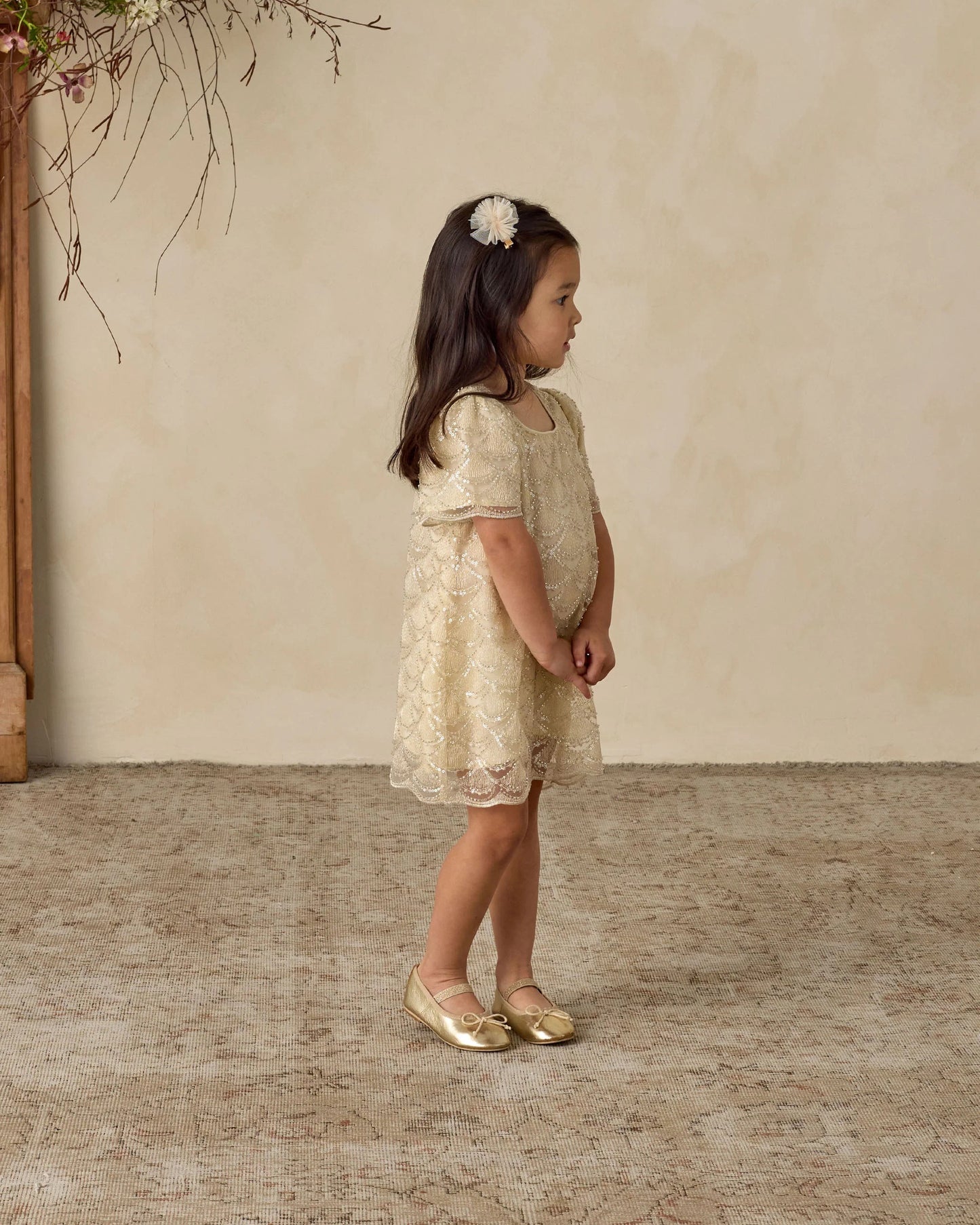 Flutter Tulle Clips - Antique