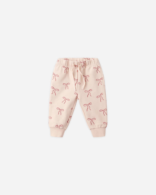 Relaxed Fleece Sweatpant- Red Bows