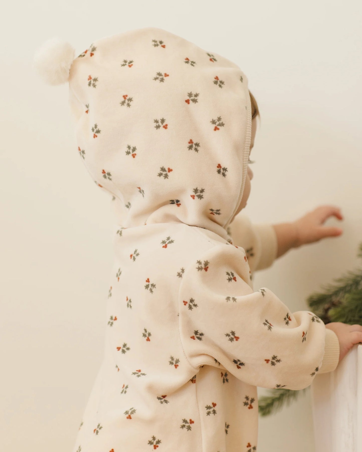 Velour Jumpsuit - Holly Berry