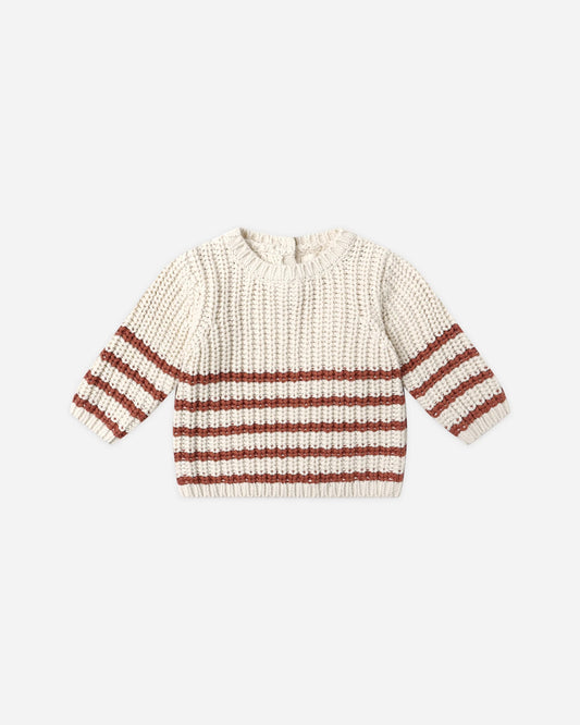 Rex Sweater - Cranberry Stripe