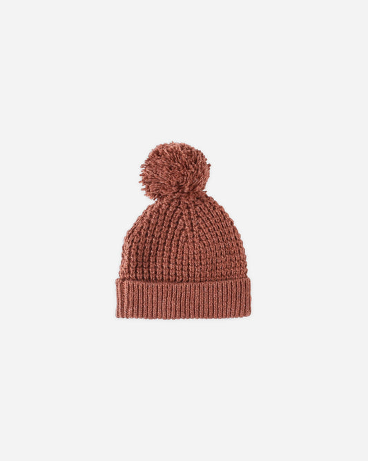 Knit Beanie - Cranberry