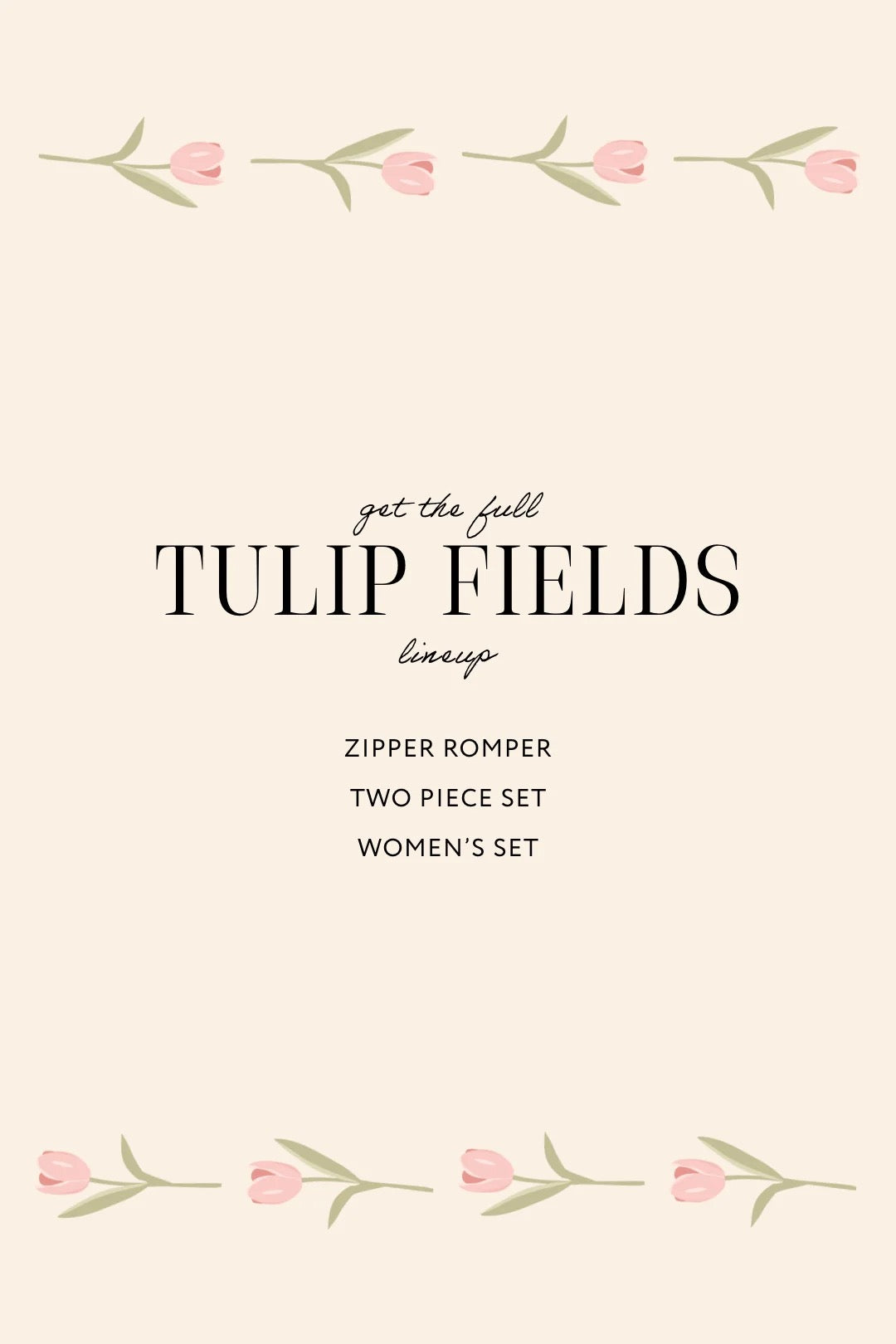 Tulip Fields Women's Long Sleeve Short Set