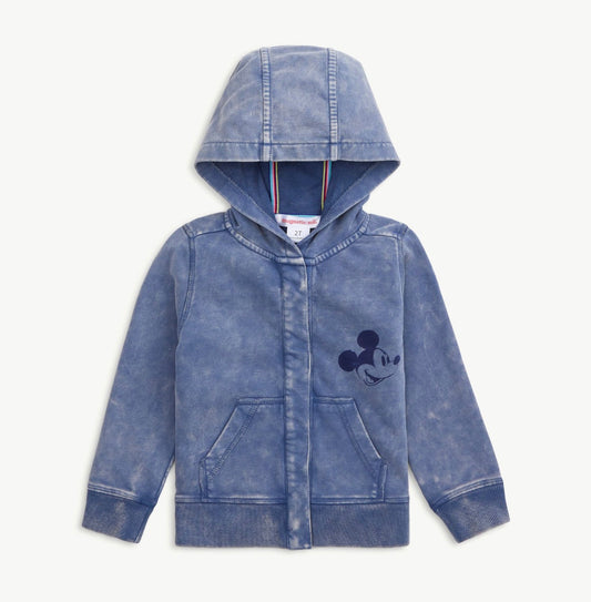 Navy Cotton Mickey Hooded Magnetic Sweatshirt
