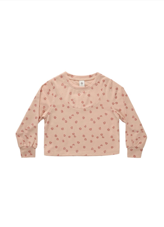 Scoop Long Sleeve - Pink Daisy