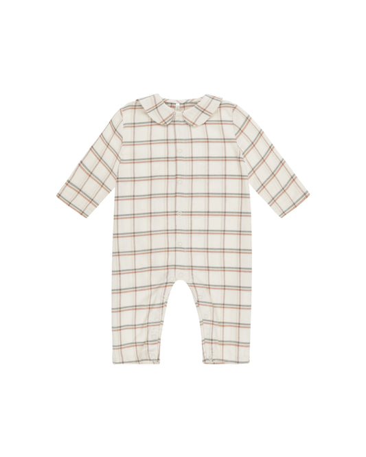 Baby Pajama Romper - Holiday Plaid