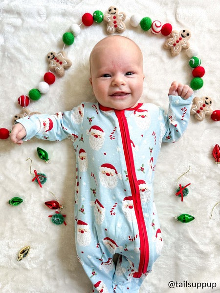 Blue Santa Glow Baby Sleeper