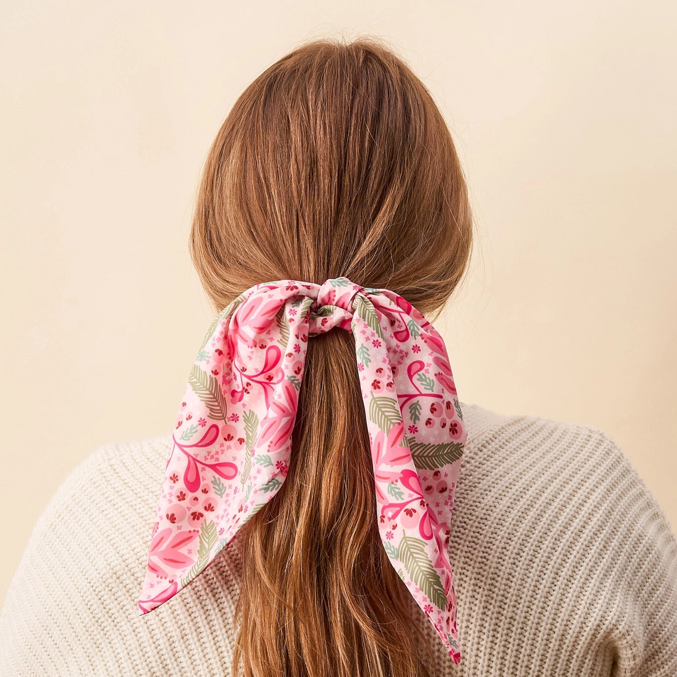 Hair Scarf - Jolly Sprig Pink
