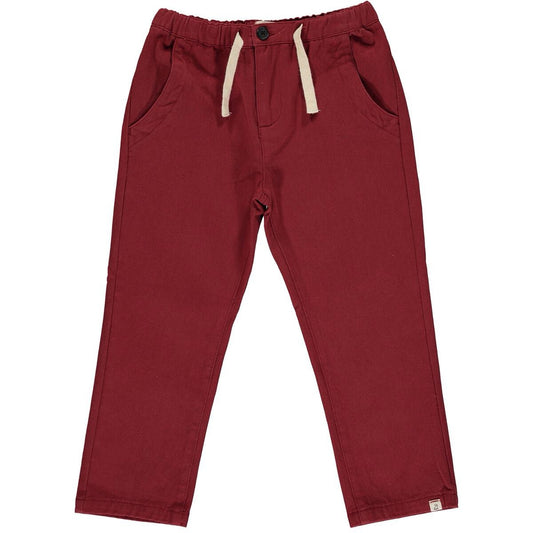 Jay Twill Pant - Burgundy