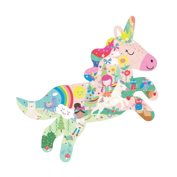 Rainbow Unicorn Shaped 40pc Puzzle