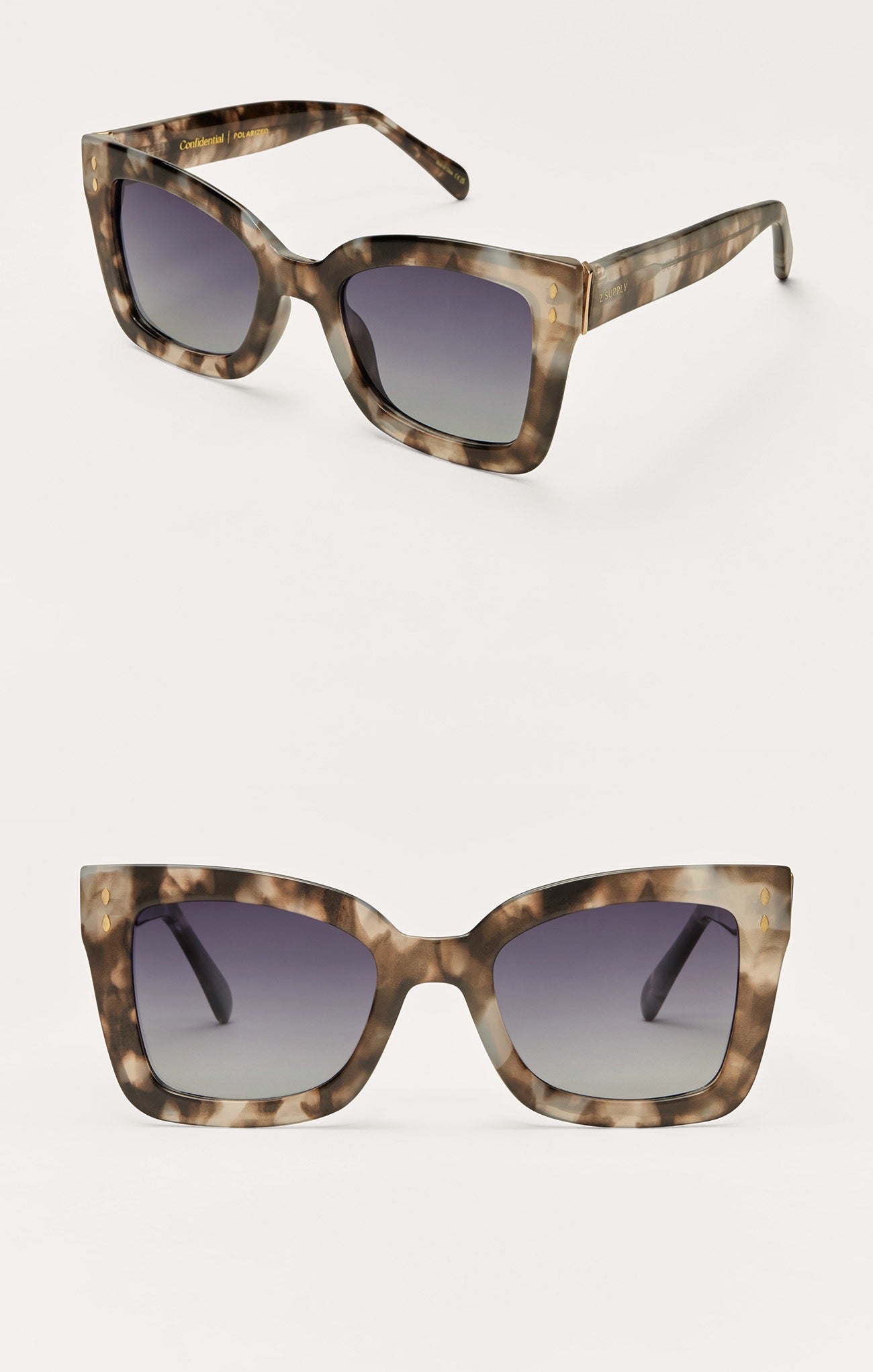 Confidential Polarized Sunglasses - Marbled Tortoise