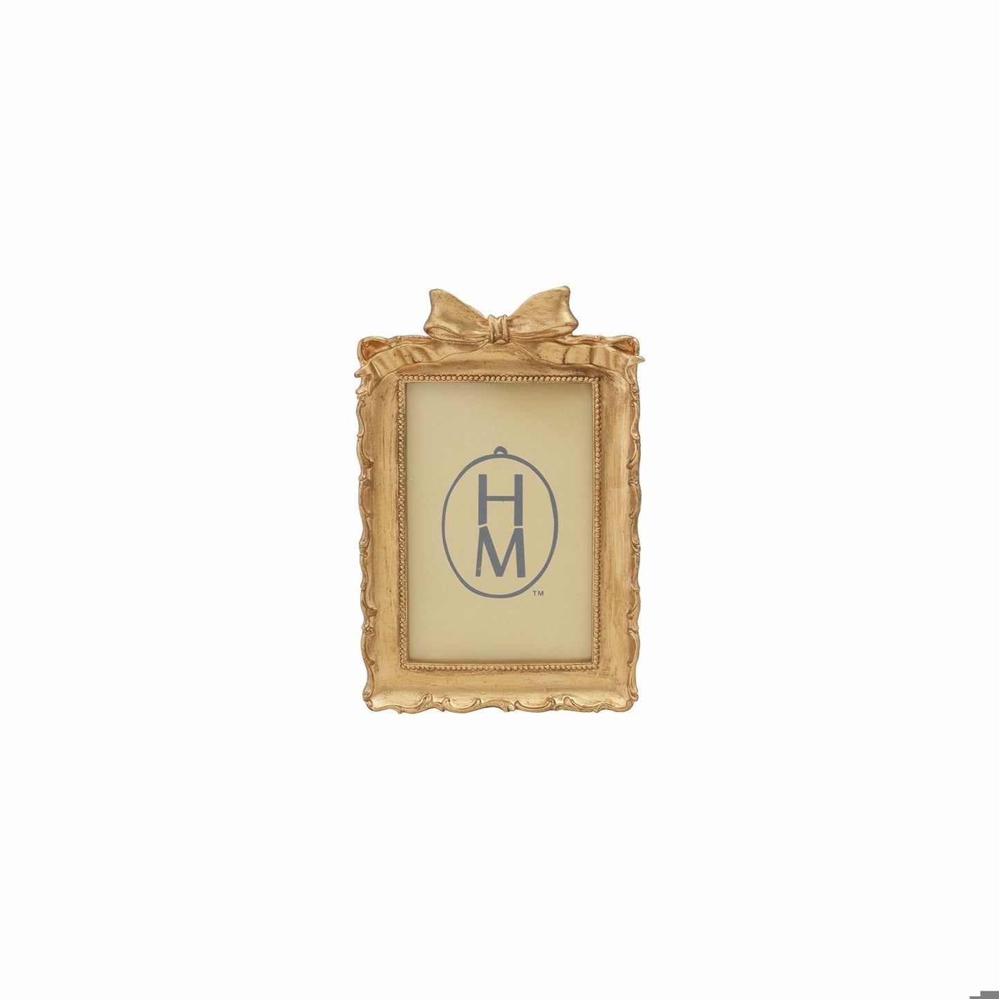 Gold Resin Photo Frame with Bow - 4 x 6