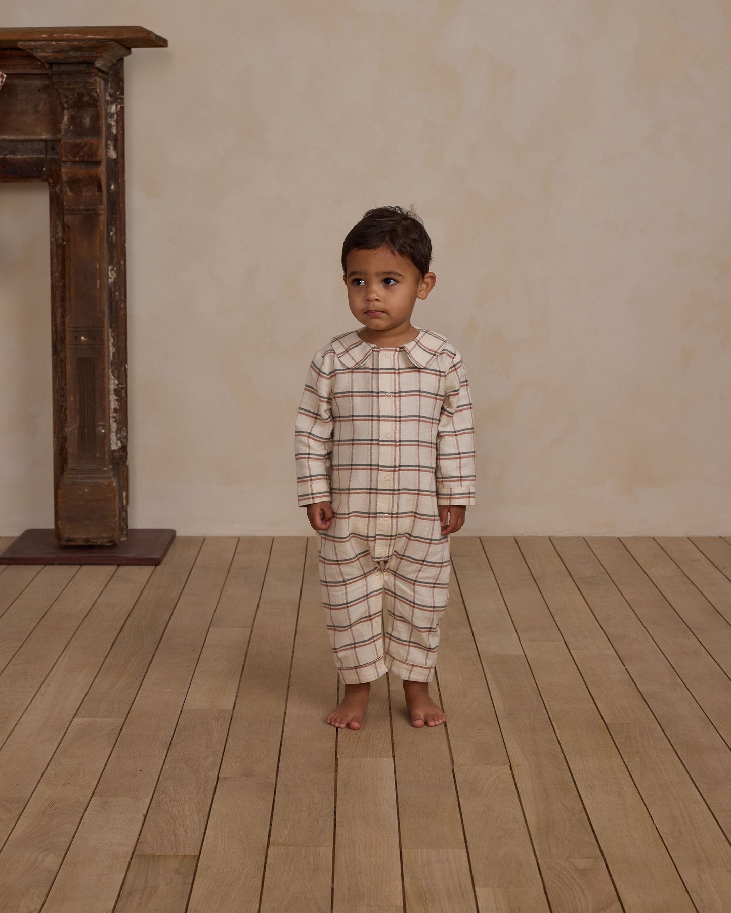 Baby Pajama Romper - Holiday Plaid