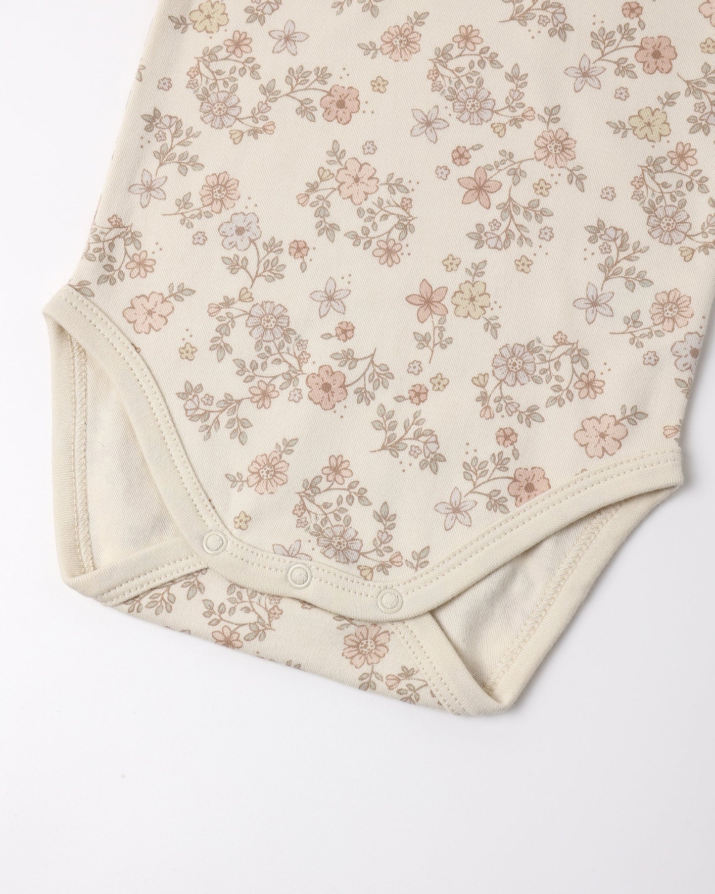 Jersey Bodysuit, 2 Pack Floral Vine, Dusty Rose