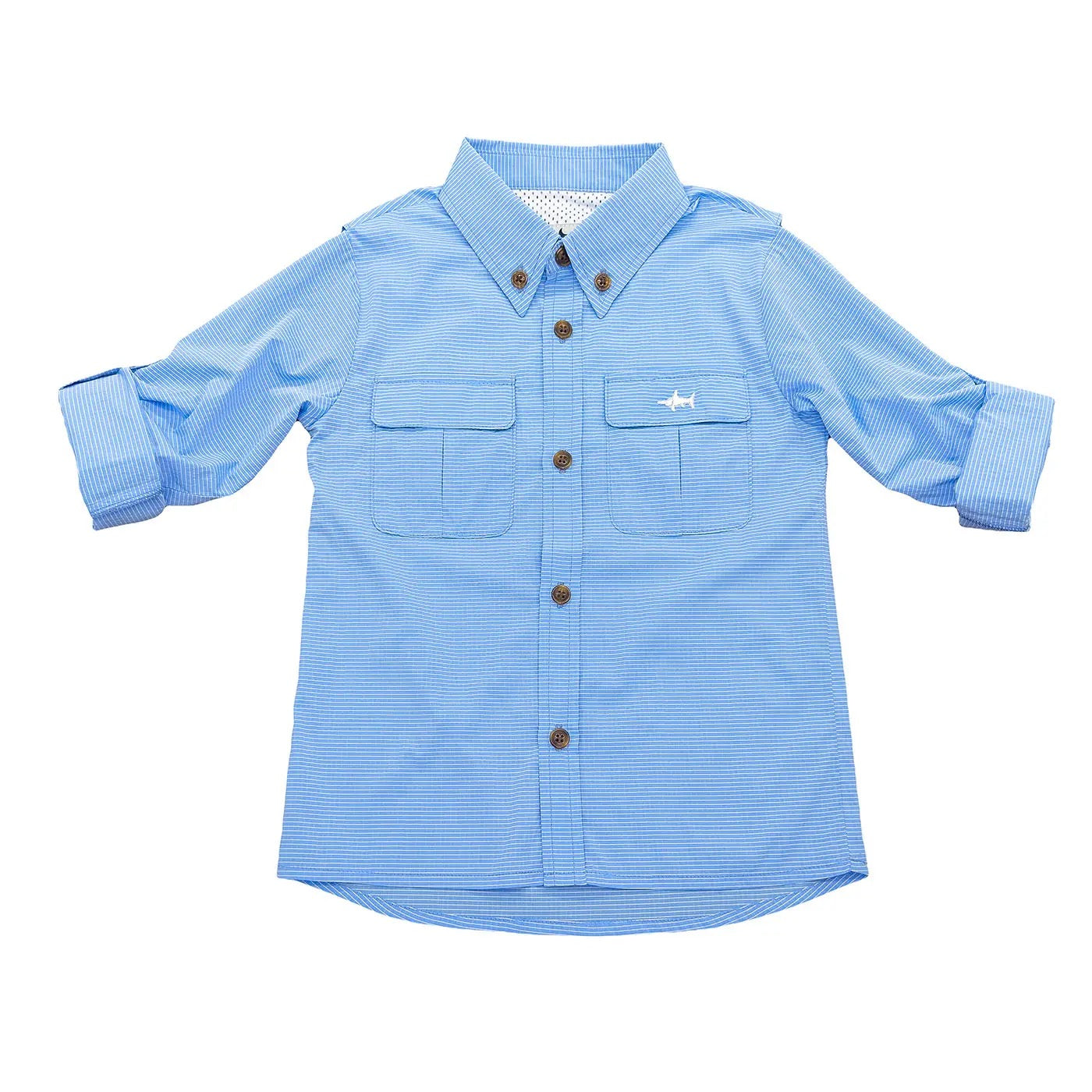 Flagger Fishing Blue Shirt