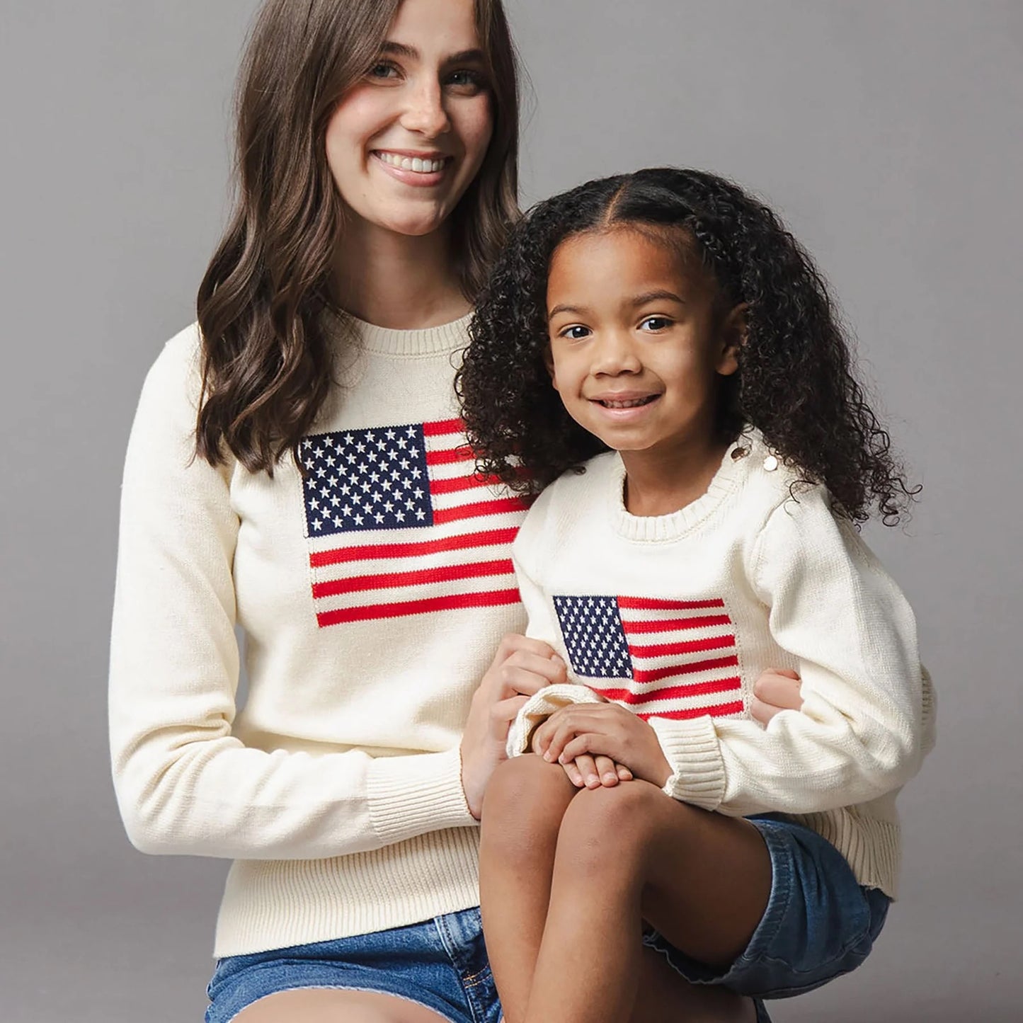 Kids Organic Crewneck Flag Sweater
