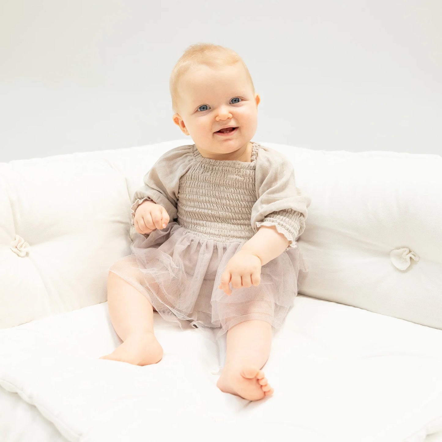Long Sleeve Tutu Bubble - Oatmeal