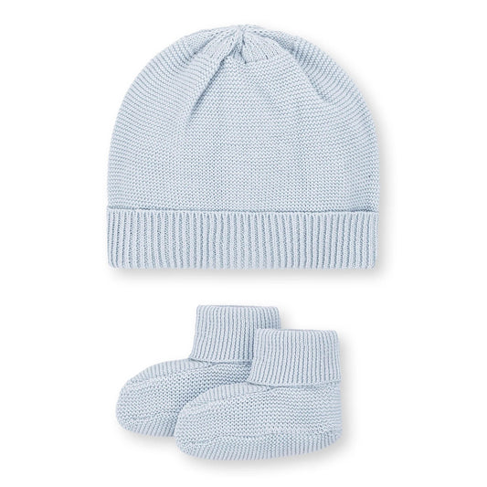 Organic Sweater Beanie and Bootie Set