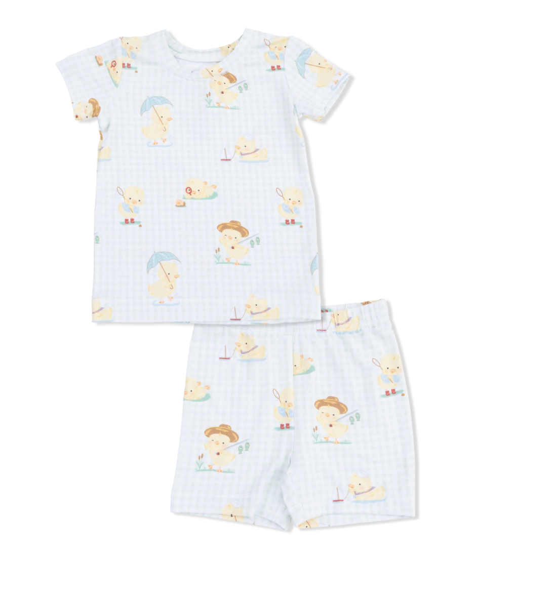 Loungwear Short Set - Green Vintage Ducklings