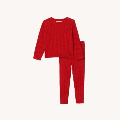 Crawford Cable Knit Set - Richmond Red