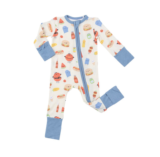 2 Way Zipper Romper - BBQ Buddies
